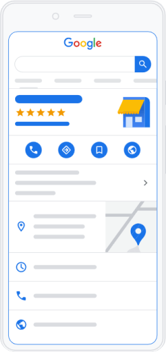Google Maps showing local SEO Dubai results
